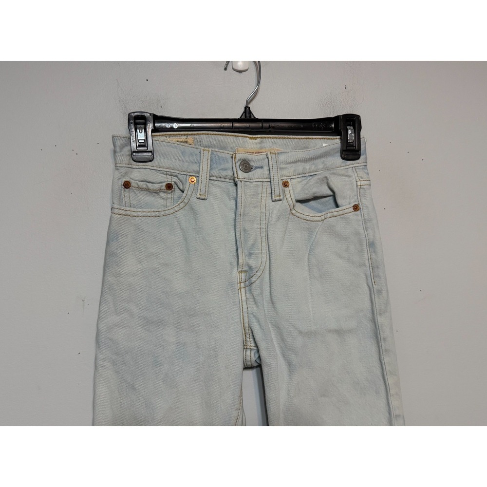 Levi's Premium Wedgie Straight Jeans Women's Size 24 Light Wash Water Less Denim - Picture 3 of 11
